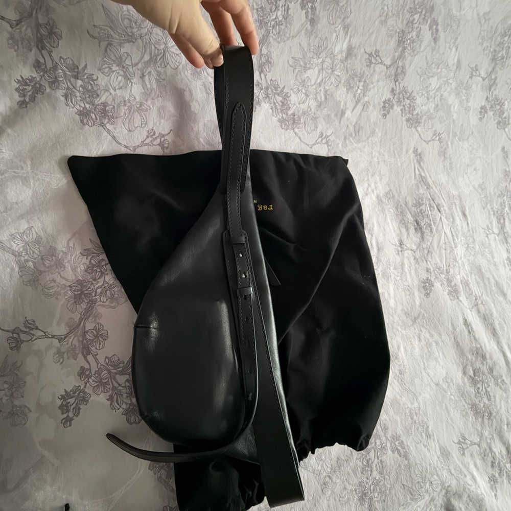 Rag & Bone Black belt Bag with Silver Grommets - Picture 2 of 3